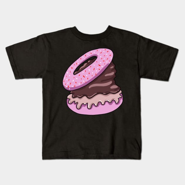 Yummy Donut Full Of Chocolate Kids T-Shirt by isstgeschichte